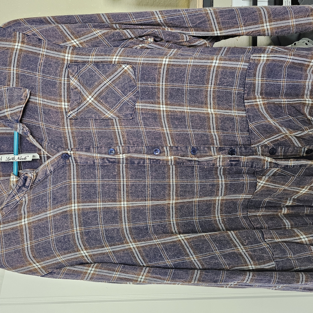 Plaid Button-Up Shirt